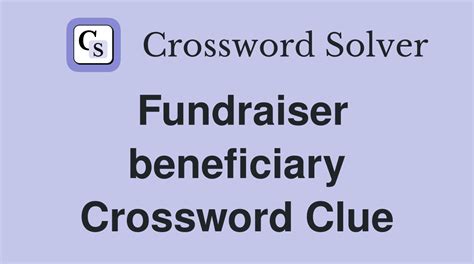 charity fundraising event crossword clue
